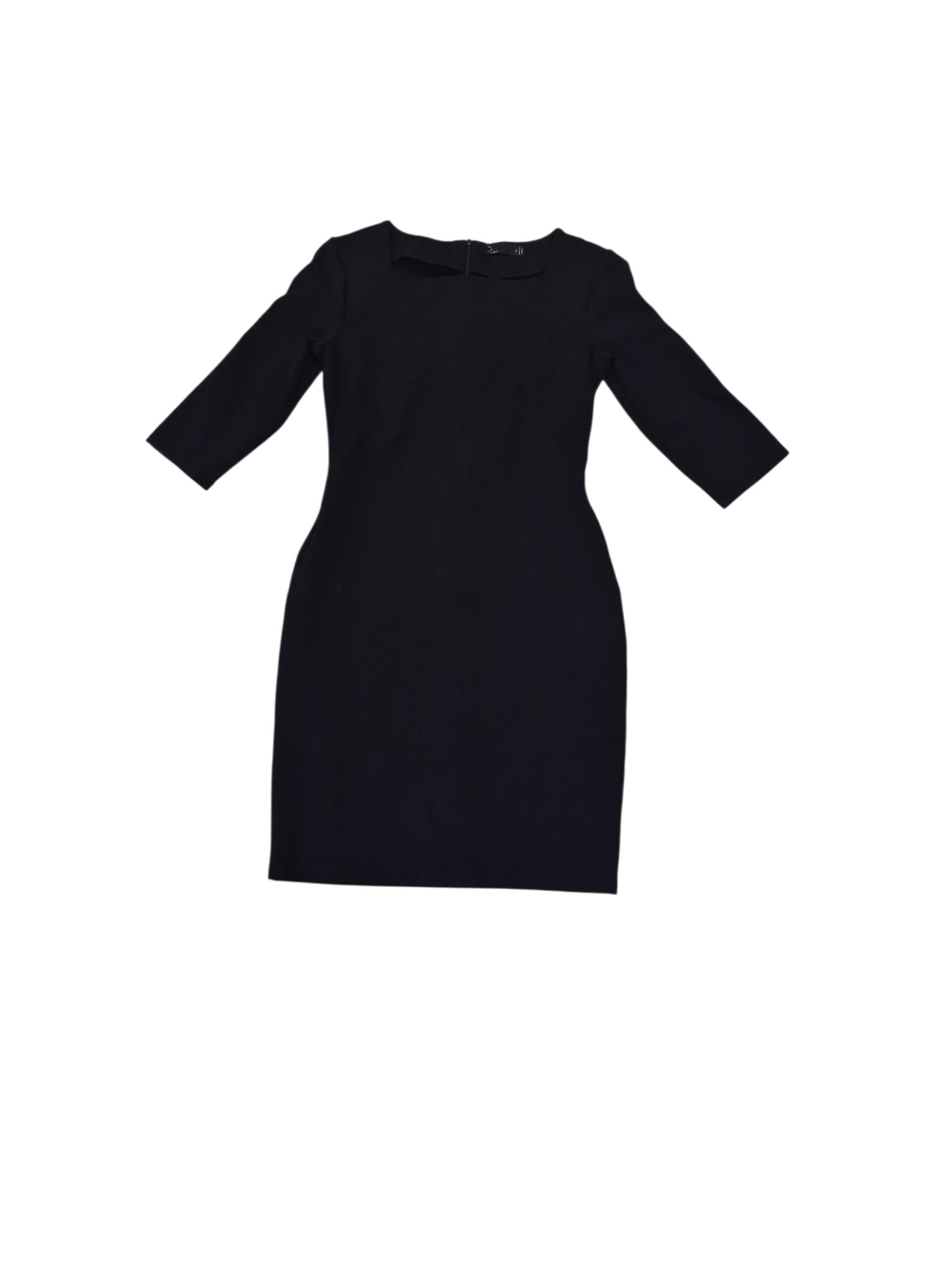 blanc noir Black Long Sleeve Sheath Dress